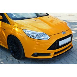 Накладка сплиттер на передний бампер вариант 5 на Ford Focus III ST